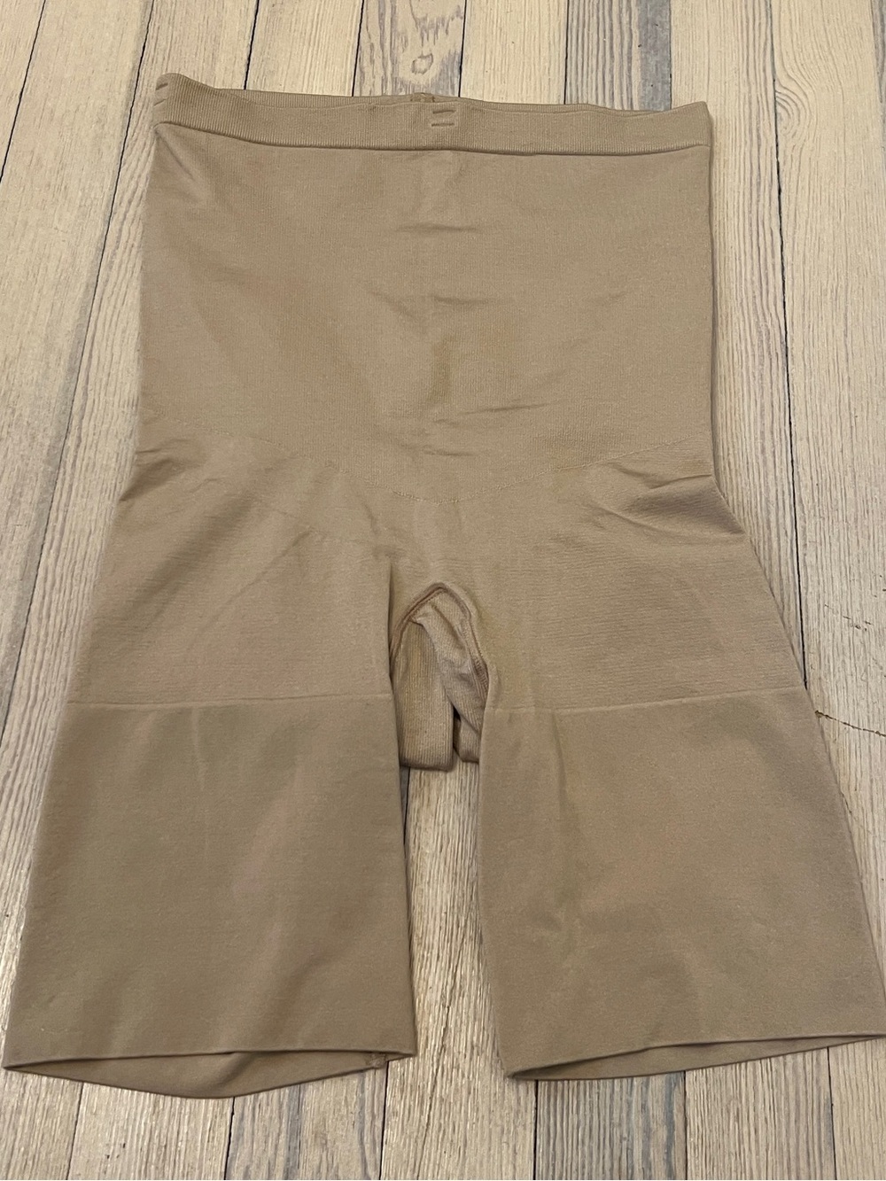 SPANX Women’s OnCore High Waisted Mid Thigh Shapewear Shorts Nude Sculpt XL